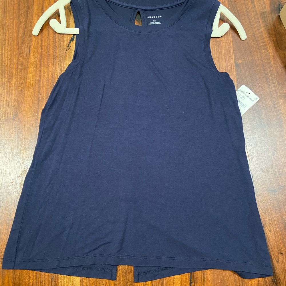 Nordstrom Rack Halogen Women's Navy Sleeveless Top